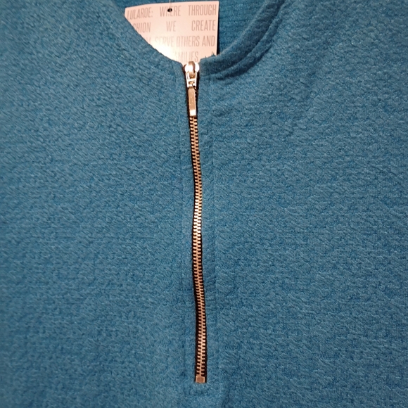 NWT LuLaRoe Tank Women L Teal Casual Summer Business Zip Comfy Classic Office - Picture 3 of 5